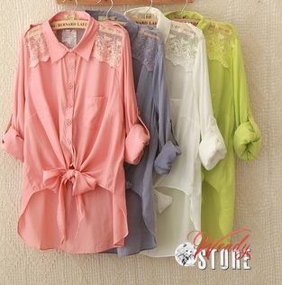Camisa com renda